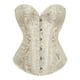 thumbnail image 1 of Tops de corsé Prolriy para mujer, conjuntos de top de corsé con bustier para mujer, faja de cintura de satén negro, tops góticos de talla grande, tops de mujer beige XXXL, 1 of 4