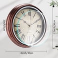 thumbnail image 5 of Unique Bargains Silent Non Ticking Battery Operated Wall Clock Black and White, 5 of 6