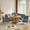 Gray, variant on Breakfast Nook Table Set, Farmhouse 5-Piece Round Dining Table Set with Bench Seating, 47 Inch Kitchen Nook Furniture for 4-6 People, Wood Dining Nook Set for Small Spaces