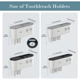 thumbnail image 2 of Toothbrush Holder Wall Mounted Toothbrush Holder for Bathroom with Automatic Toothpaste Dispensers Toothbrush Slots Magnetic Cups Cosmetic Drawer Organizer and Large Storage Tr, 2 of 7