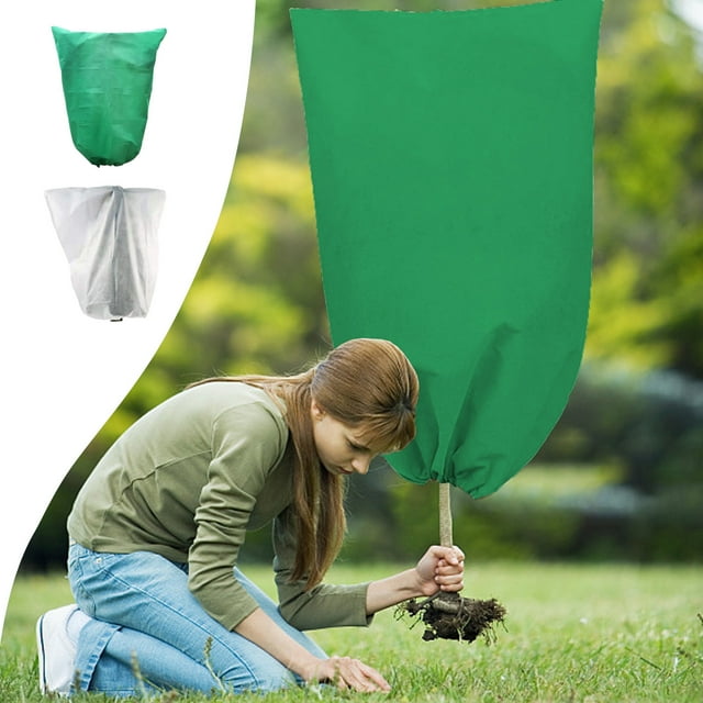 Xihbxyly Cubiertas para Plantas, Diseño de Cremallera para Protección Invernal, Manta Antiheladas Reutilizable, Cordón Ajustable para Un Uso Fácil, Protege Arbustos, Uso En Exteriores, Protección Con