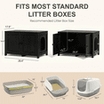 thumbnail image 4 of TIMHAKA Cat Litter Box Enclosure, Multi-Functional Hidden Cat Litter Box Furniture Cabinet, Black, 4 of 9