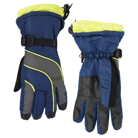 Men's Cold Front Thinsulate Technical Snowboard Gloves with Zipper Pocket (Waterproof, Windproof and Breathable)