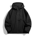 thumbnail image 3 of Hiking Jackets for Men 2025 Lightweight Casual Long Sleeve Zip Up Hooded Jacket with Pockets Outerwear Coat, 3 of 4