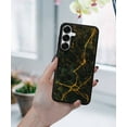 thumbnail image 5 of WIRESTER Shockproof Soft Rubber Cover Case for Samsung Galaxy S25 6.2" 2025, Black Marble Gold Veins, 5 of 5