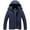 Dark Blue, variant on Men Warm Waterproof Windbreaker Hooded Raincoat Snowboarding Jackets