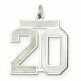 thumbnail image 1 of 925 Sterling Silver Number 20 Necklace Pendant Charm Charms, 1 of 6