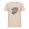 thumbnail image 3 of USA Flag 4th of July Independence Day American Flag Men Shirts Summer Deals Plus Size Short Sleeve Crew Neck Big and Tall Pullover Blouse Shirts for Men S-5XL, 3 of 4