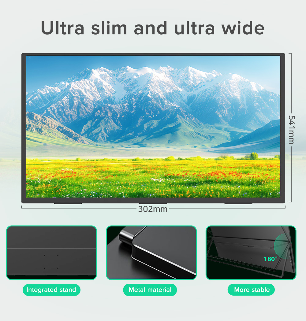 UPERFECT 24.5 Inch Computer Monitor 165Hz 2560*1440P Portable Monitor