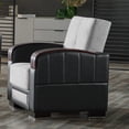thumbnail image 2 of Ottomanson Convertible Accent Chair Chenille Modern Sleeper Armchair with Storage, Silver, 2 of 7