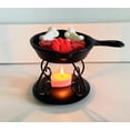 thumbnail image 4 of Mini Cast Iron Skillet with Warmer Wax Melter and Trivet Wax Pot Black Tea Lights Decorations, 4 of 12
