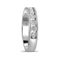 thumbnail image 4 of 14kt White Gold Womens Round Channel-set Diamond Single Row Wedding Band 1 Cttw, 4 of 4