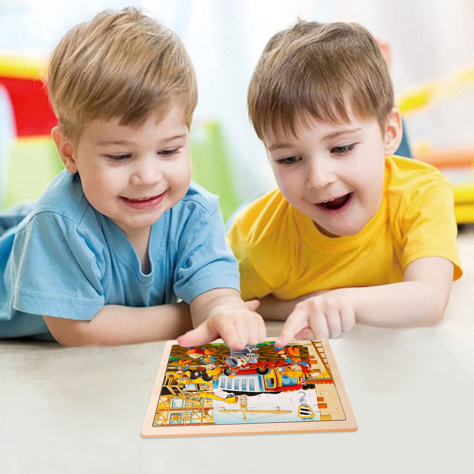 yunn⭐︎kids LIFE XZNGL Childrens Wooden 24 Piece Puzzle