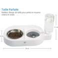 thumbnail image 5 of Cuenco para gatos y perros, dispensador de agua silencioso con botella, cuenco de acero inoxidable antideslizante y antiderrame para mascotas (blanco). Afortunado Sencillez, 5 of 5