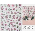 thumbnail image 4 of 8 Sheets Flowers Nail Art Stickers 3D Self-Adhesive Flowers Spring Cherry Blossom Colorful Plant Flora Nail Art Stickers Manicure DIY Nail Art Decoration for Women Girls, 4 of 5
