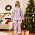 thumbnail image 5 of WUANDIXFA Girl Christmas Pajamas 2 Piece Girls Silk Pajamas Set 3-14Y Soft Satin Sleepwear for Comfortable Nights,Light Pink,7-8 Years, 5 of 9