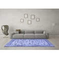 thumbnail image 3 of Ahgly Company Indoor Square Persian Blue Traditional Area Rugs, 3' Square, 3 of 4