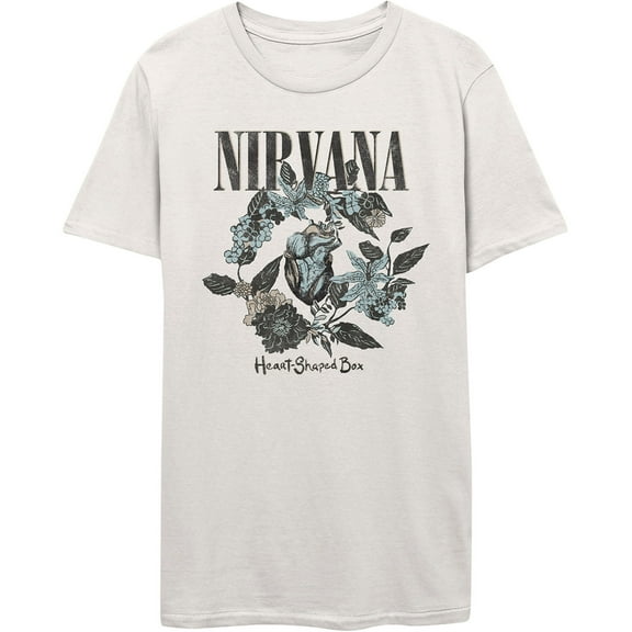 Men's Nirvana Heart Shaped Box T-shirt Small White