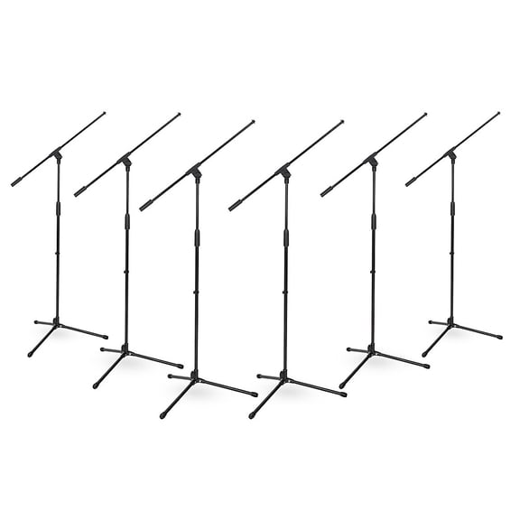 Musician's Gear Tripod Boom Microphone Stand 6-Pack - Black