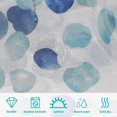 thumbnail image 4 of Shower curtain, 180x200cm, machine washable polyester shower curtain, with ballast hem and 12 hooks, bathroom shower curtain, blue bubble pattern, 4 of 4