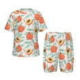 thumbnail image 1 of Balery Peach Conjunto de Pijama Infantil de Manga Corta con Estampado – Ropa de Dormir de Algodón Suave-XX-Large, 1 of 6
