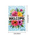 thumbnail image 4 of Amhnf Floral Welcome Garden Flag For Home Outdoor Garden Yard Decor 12x18 inch, 4 of 5