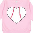 thumbnail image 3 of Inktastic Heart Shaped Baseball Toddler Sweatshirt, 3 of 4