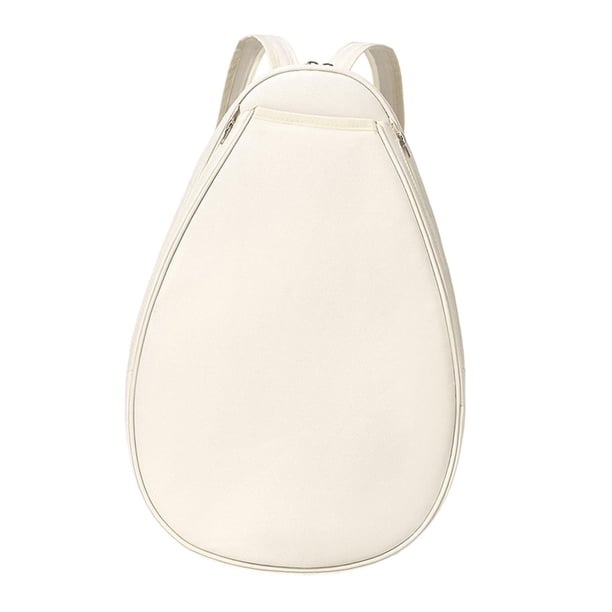 Mochila de tenis y funda portátil para raquetas para hombres y mujeres, elegante bolsa deportiva. Beige Blanco S