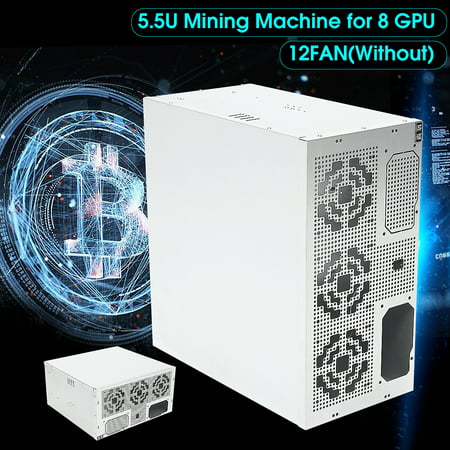 8GPU Graphics Card Coin Miner Mining Rig Case Frame For Bitcoin ETH