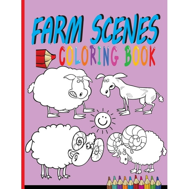 Download Farm Scenes Coloring Book Simple Design Farm Animals Coloring Pages For Adults And Kids 8 5x11 Inch Pages 50 Printable Images Inside Lovely Farm Animal Coloring Book For Adults Paperback Walmart Com