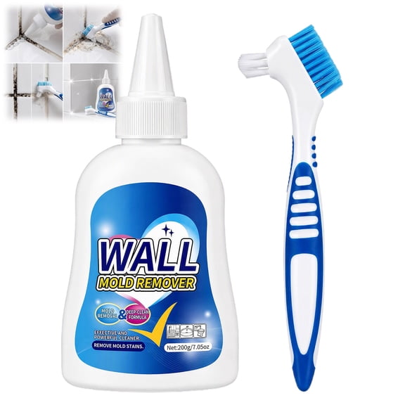 Wall Mold Remover, Mold Stain Remover Gel – Heavy Duty for Walls, Grout, Shower & Washer Gasket 200g (1PCS)
