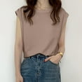 thumbnail image 2 of Women's Tanks Women's Sleeveless Vest Solid Color Fashion T Shirt, 2 of 4