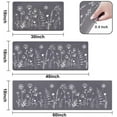 thumbnail image 3 of Floral Kitchen Mat 3 Piece, Cushioned Anti-Fatigue Kitchen Rugs Non Slip Memory Foam Kitchen Mats and Rugs Waterproof Kitchen Floor Comfort Mats 18‘’ x 30‘’ + 18'''' x 47'''' + 18'''' x 60'''', Home, 3 of 6