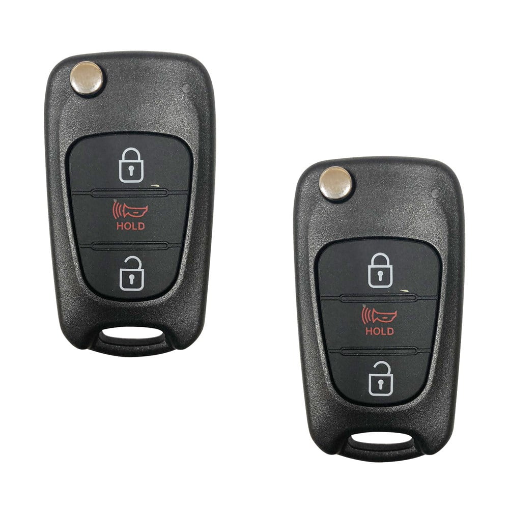 2 New Remote Keyless Flip Key Fob Case Uncut Blank Blade For KIA Soul 2012 2013