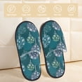 thumbnail image 2 of Balery whiter Snowflake balloons Pantuflas de Casa de Felpa Silenciosas con Diseño Estampado, Zapatillas Cómodas Antideslizantes de Algodón para Interior-Medium, 2 of 8