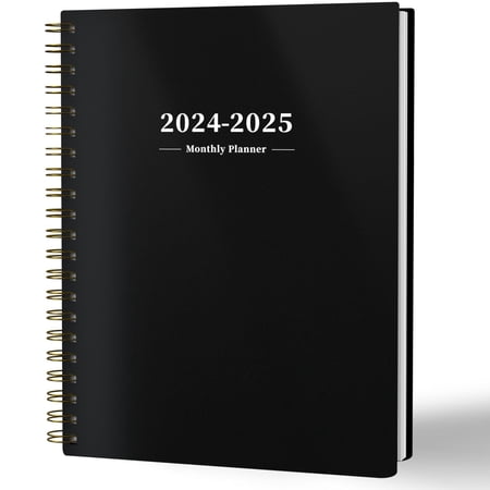 Ymumuda 2024-2025 Monthly Planner - 2 Year Monthly Planner, JAN.2024 to DEC.2025, 8.5" x 11", Large Planner with Spiral Bound, Sticky Index Tabs, Perfect for School & Office Schedule, Black