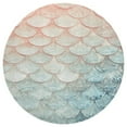 thumbnail image 3 of Mermaid Fish Scales Round Small Area Rug, Print Non Slip Washable Floor Mat, Soft Throw Rug for Living Room, Powder Room Entryway, Bathroom, Bedside, 3 of 6