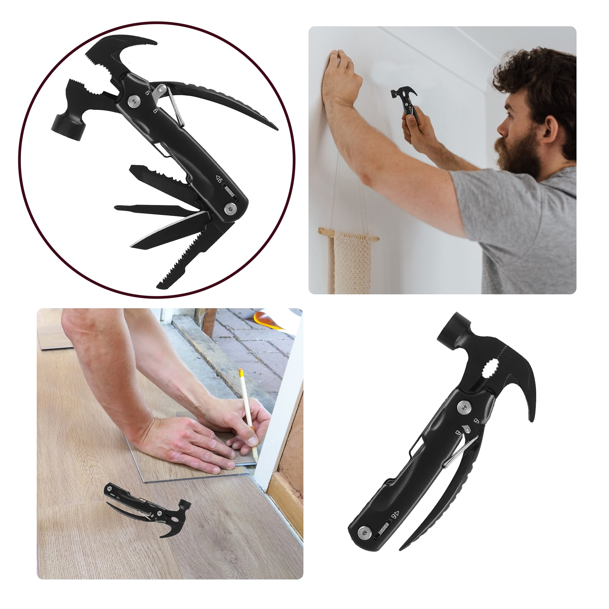 Ascent Handyman DIY Gift Tool Hammer Pliers 8 in 1 Multitool Gift Boxed, Handy Pocket Knife Screwdriver Saw For Camping Fishing Hiking Hunting - Gift Idea for Father, Men, Boyfriend, Women