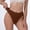 Brown, variant on VISALY Women's High Waisted Seamless Bikini Underwear Stretchy No Show Briefs Comfortable Mid-High Rise Panties High Cut Panties Soft Lightweight Stretchy Breathable Comfort Panties Beige L