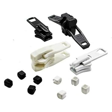 Premier Marine-Bimini Canvas Boat Zipper Repair Kit - #10 Extra Heavy Plastic Auto Lock Sliders with Snap Caps Included for Boats Canvas Tents & Bimini Tops