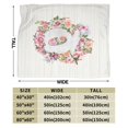 thumbnail image 3 of Wijzvio Letter Q Flower Graphic Throw Blanket Soft Fuzzy Fleece Blanket For Couch Bed Living Room Decoration 50"X40", 3 of 9