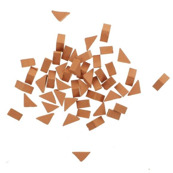 LNGOOR 50 Pcs Miniature Wall Brick Bricks and Concrete Backdrop Building Child Toddler Brown