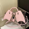 thumbnail image 3 of Bolso Hombro Con Murciélago para Mujer Bolso Hecho A Mano para Mujer Y Niña (rosa), 3 of 9