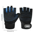 thumbnail image 3 of CxhicLuv Dark Blue Half Finger Gloves, 6.9×4.1×0.8 Inch, Sturdy, Breathable, Secure, Perfect for Workouts, Sports, Polyester & Easy-On/Off, Suitable for Adults, Weightlifters, Dark Blue, 3 of 7