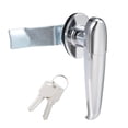thumbnail image 2 of Level Handle Cam Lock, Zinc Alloy Chrome Finished L Shape w Keys MS308-3, 2 of 4