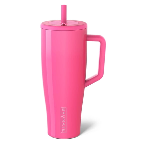 BrüMate Era 40 oz Tumbler with Handle and Straw, Neon Pink
