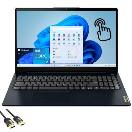 Lenovo Ideapad 3i Laptop, 15.6" FHD Touchscreen Display, 11th Gen Intel Core i5-1155G7, 24GB RAM, 1TB PCIe SSD, Wi-Fi 6, Webcam, Keypad, SD Card Reader, USB-C, Mytrix HDMI, Win 11 Pro, Abyss Blue