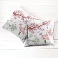 thumbnail image 6 of Ambesonne Floral Throw Pillow Cover 2 Pack, Vivid Flowering Branch, 16", Pink Brown Green, 6 of 7