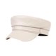 thumbnail image 5 of Gorra de vendedor de periódicos con visera, gorra de violinista, boina de cuero sintético para mujer, ideal para viajes y vacaciones. Beige, 5 of 7