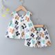 thumbnail image 5 of Conjunto de Pantalones Cortos de Verano para Niñas con el Top sin Mangas, Dos Piezas de Uso Casero, Vestido Corto de Verano, 5 of 8
